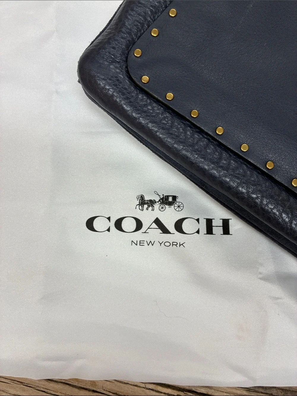 Authentic Coach Dreamer Shoulder Bag in Midnight Navy 54070